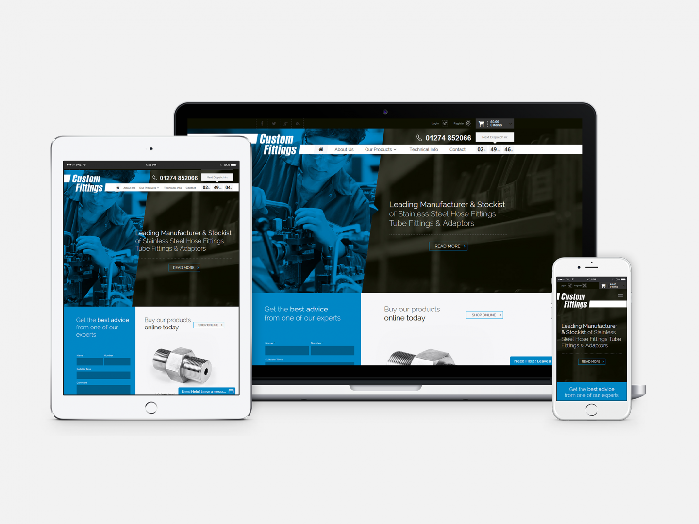 cf-1 Custom Fittings Web Design Portfolio