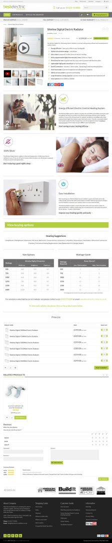 Product Ecommerce Website Design London & Leeds, Website Design Portfolio Example